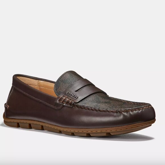 NIB COACH MEN SHOES Slip on Mott Driver - FG2983 size 13 US - Picture 1 of 3